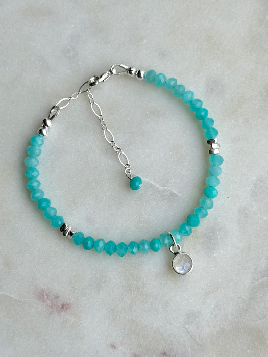 Amazonite Adjustable Bracelet – Sterling Silver