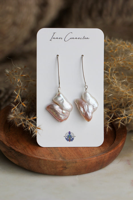 Baroque Freshwater Pearl Sterling Silver Earrings